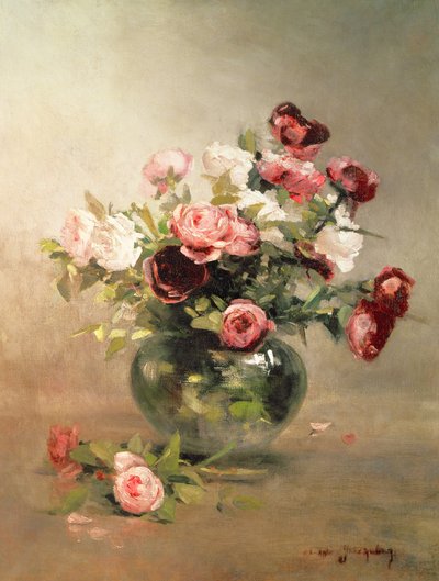 Vase mit Rosen von Eva Gonzalès